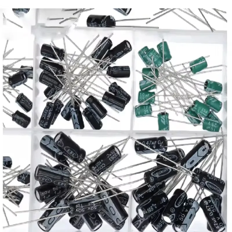 200pcs Radial Capacitors Set 15Values 10V 16V 25V 50V 0.1uF-220uF Electrolytic Capacitor Assortment Kit 0.22uf 2.2uf 100uf