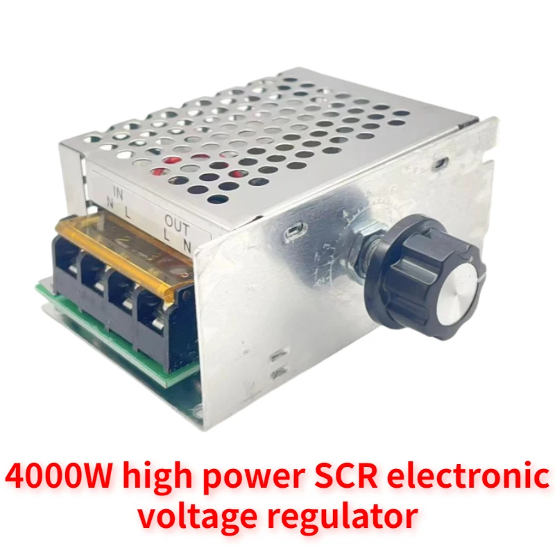 4000W 220V AC SCR Motor Speed Controller Module Voltage Regulator Temperature Dimmer for Electric Furnace Water Heater LED Light