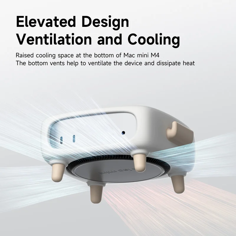 Hagibis سيليكون الغطاء الواقي لجهاز ماك ميني M4/M4 برو 2024 لينة للصدمات المضادة للخدش حوض الغبار حامل مكتبي لطيف