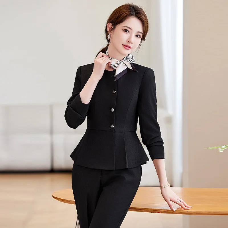 Formal Pantsuits Women Professional Office Work Wear Autumn Winter Elegant Styles Blazers Career Interview Trousers Pants Sets