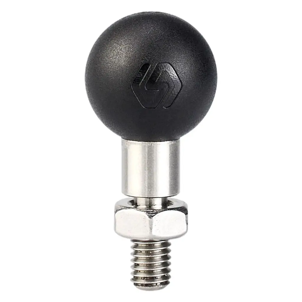 Durable Rearview Mirror Clamp Base Ball Adapter Rubber Stainless Steel for Bike Modifications Parts