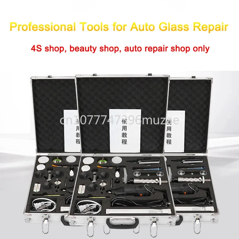 

Crack Professional Accessories Toolbox Drill Auto Glass Kit Front Windshield Repair
