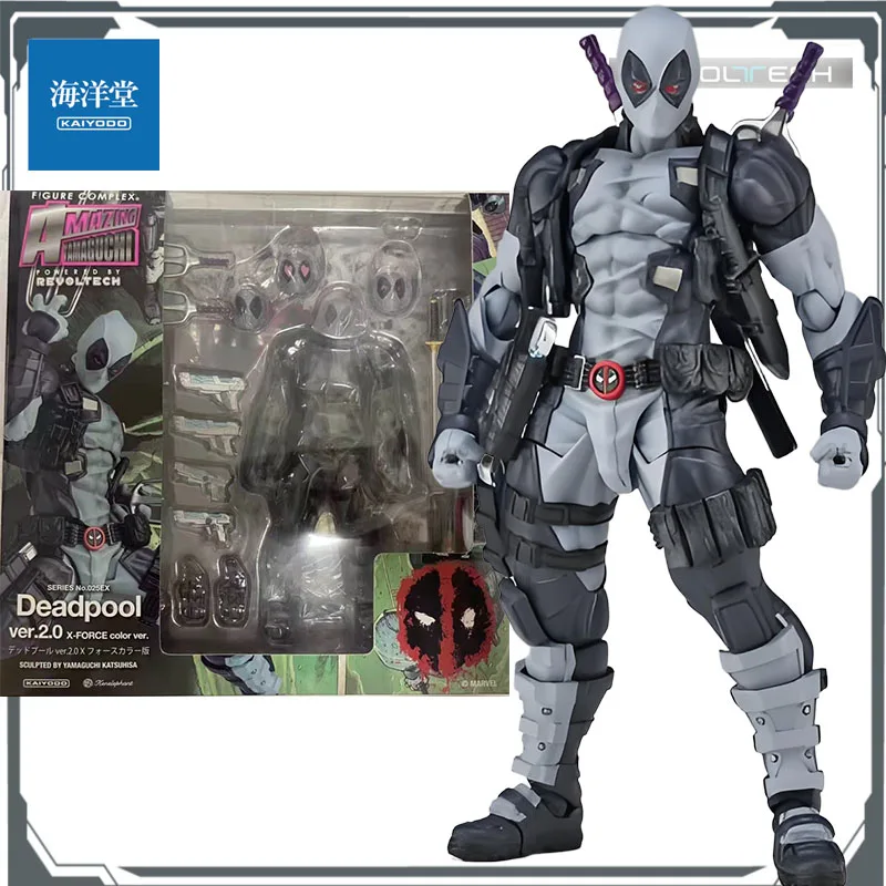 카이요도 오리지널 REVOLTECH Deadpool Ver.2.0 X - Force Color Ver.&Deadpool Ver.2.0 애니메이션 액션 모델 장난감 소년을위한 모델 선물
