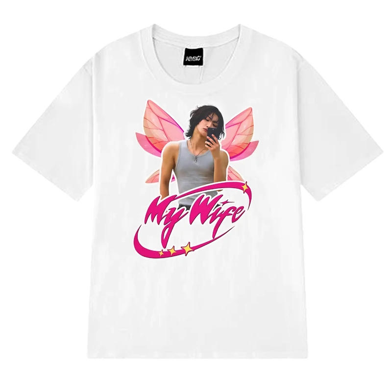 2025 Korean KPop Ateez Seonghwa My Wife print T Shirt Summer Men Women Fashion Y2k short sleeve T-shirts Unisex 100% Cotton Top