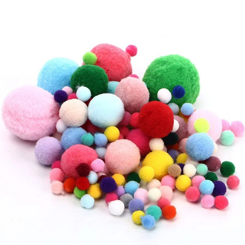 

20Pcs Macaron Pompom Fur Balls 15 To 20mm Fluffy Pompones Soft Furball For DIY Decor Accessories Handmade Crafts Supplies