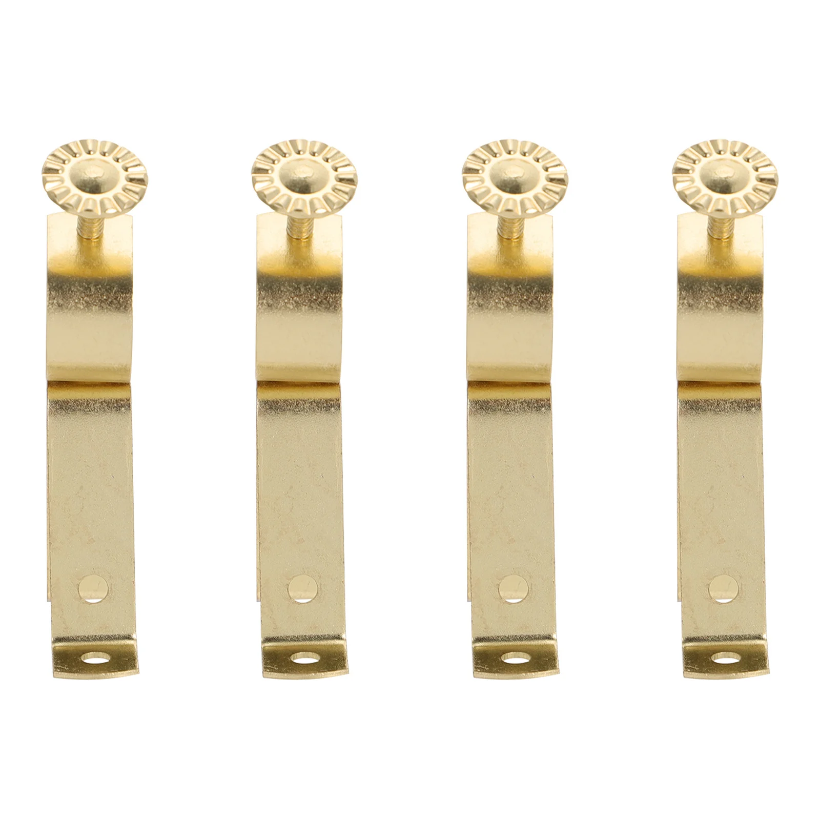 4Pcs Curtain Rod Accessories Sturdy Steel Bracket Retro Smooth Finish Easy Install for Home Office Hotel Window Dressing