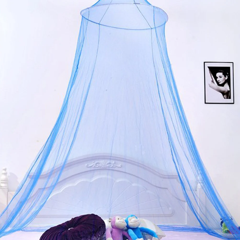 Lace Bed Conical Curtains Dome Bed Canopy Net (Dark Blue) net bed canopy dome net bed netting