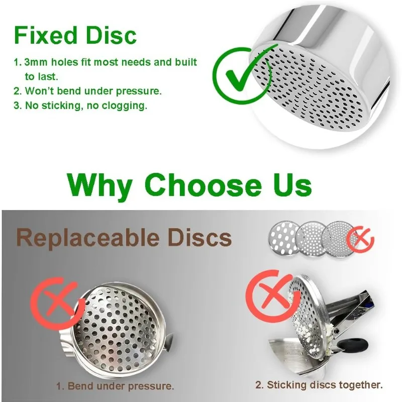 Large Potato Ricer, Heavy Duty Stainless Steel Potato Ricer and Masher, Press Mash Kitchen Gadget for Potatoes and Vegetables