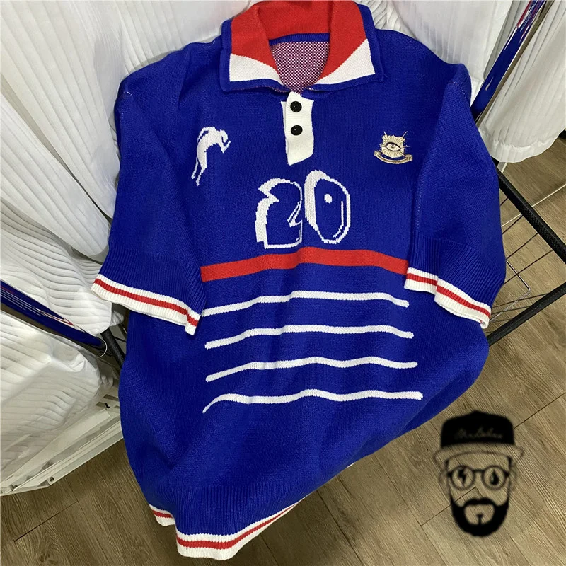 Royal Blue House of errors men's Sweater loose and comfortable embroidered logo knitted sweater