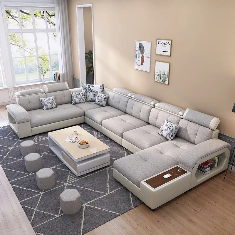 Couch luxury living room sofa set white l shaped modular velvet luxury leather sectional cloud living room couch