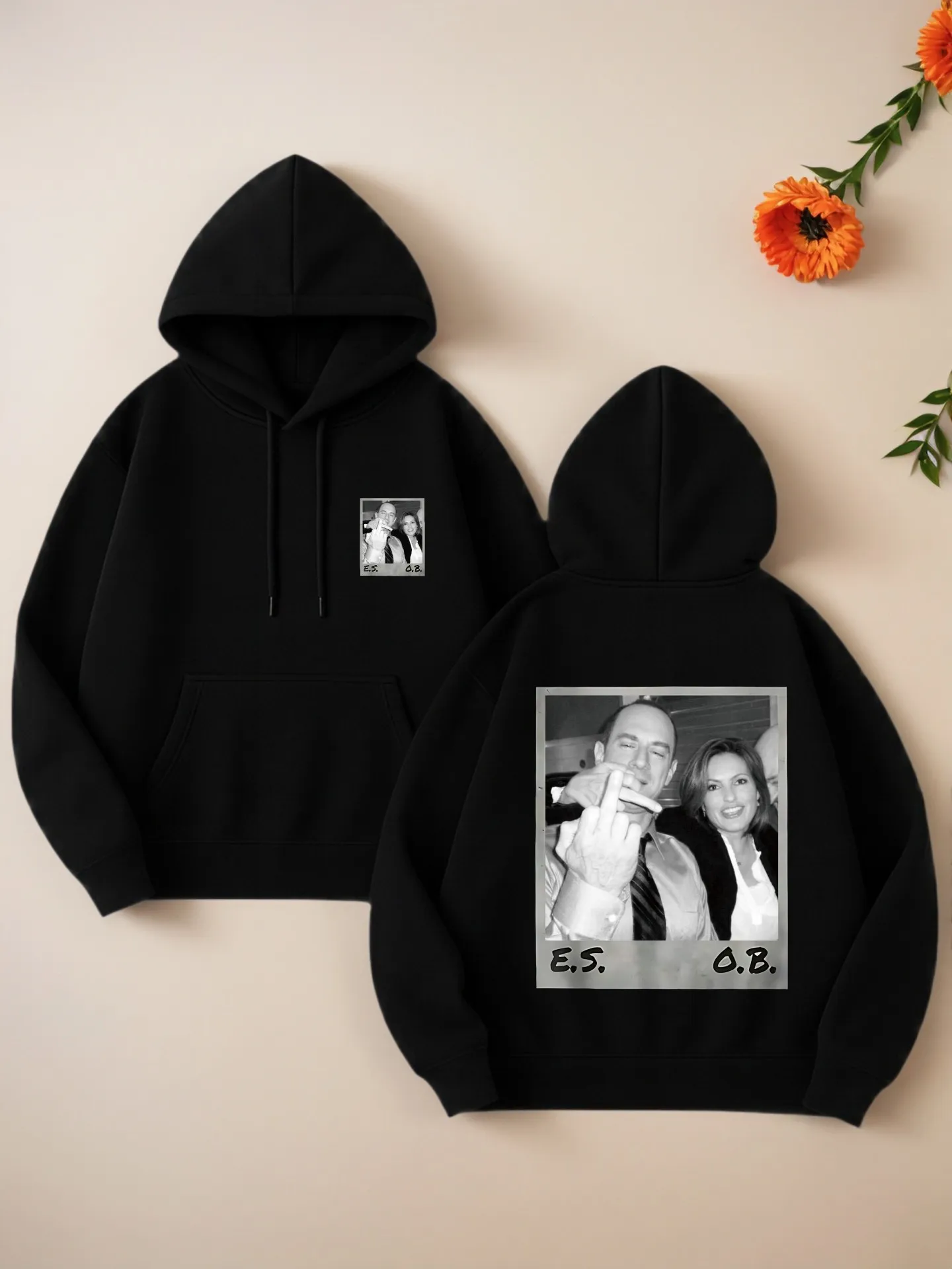 그래픽 후디 여성용, 빈티지 그래픽 프린트, 캐주얼 미학, 플리스 안감, 캐주얼 일상복, 여성용