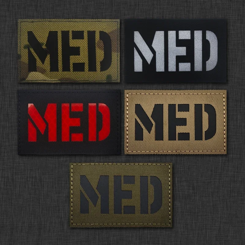 الأشعة تحت الحمراء IR MED الطبية الطبية التصحيح كامو CP EMS EMT العسكرية التكتيكية هوك حلقة التصحيح توهج في الظلام زين شارة