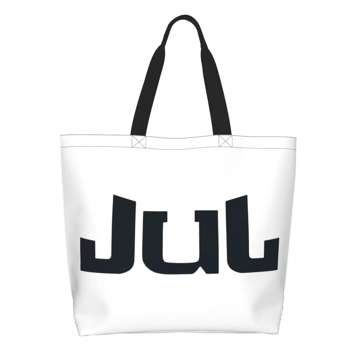

Пользовательский логотип Jul, продуктовые сумки-тоут для покупок, женские кавайные французские рэперы, музыкальная парусиновая сумка-шоппер, большая вместительная сумка