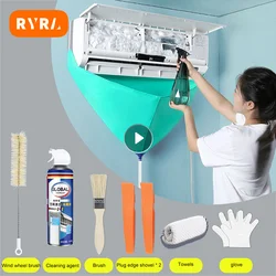 New Air Conditioning Cleaning Kit Leak Proof Cover Full Set Air Conditioner Cleaner with Water Pipe Disassembly Free Clean Tools