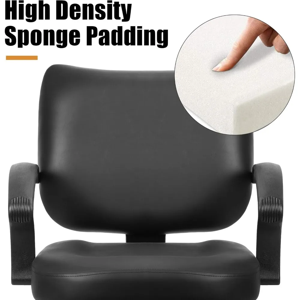 كرسي صالون الشعر، كراسي الحلاق الهيدروليكية لصالون الحلاقة، كراسي صالون تصفيف دوارة شديدة التحمل وقابلة للتعديل، جلد صناعي #4