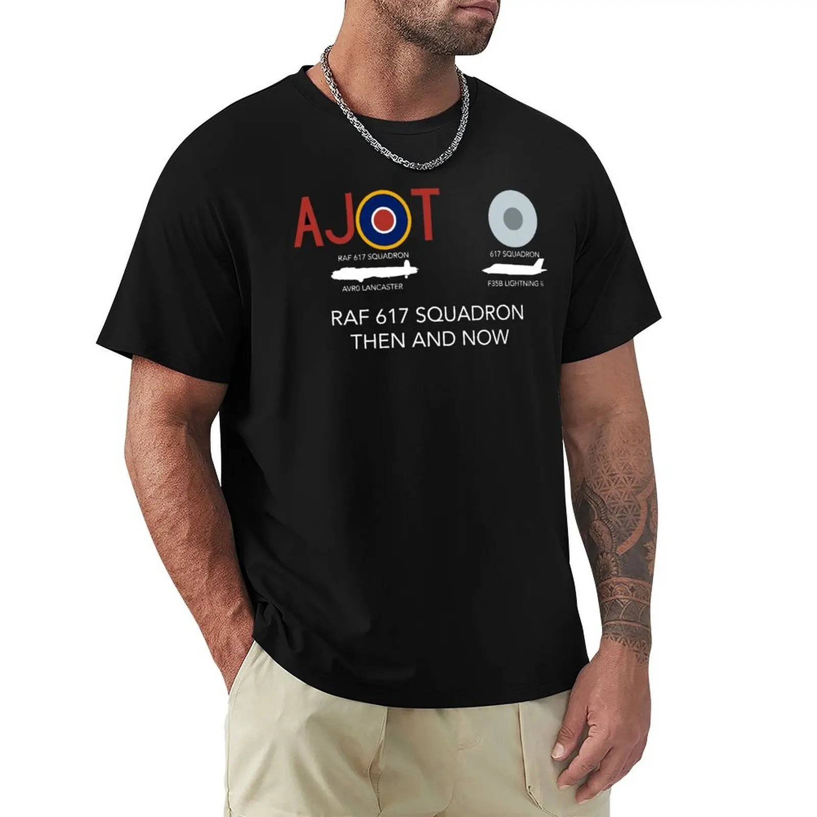 617 squadron then and now T-Shirt t shirts for man graphic funny T-Shirt