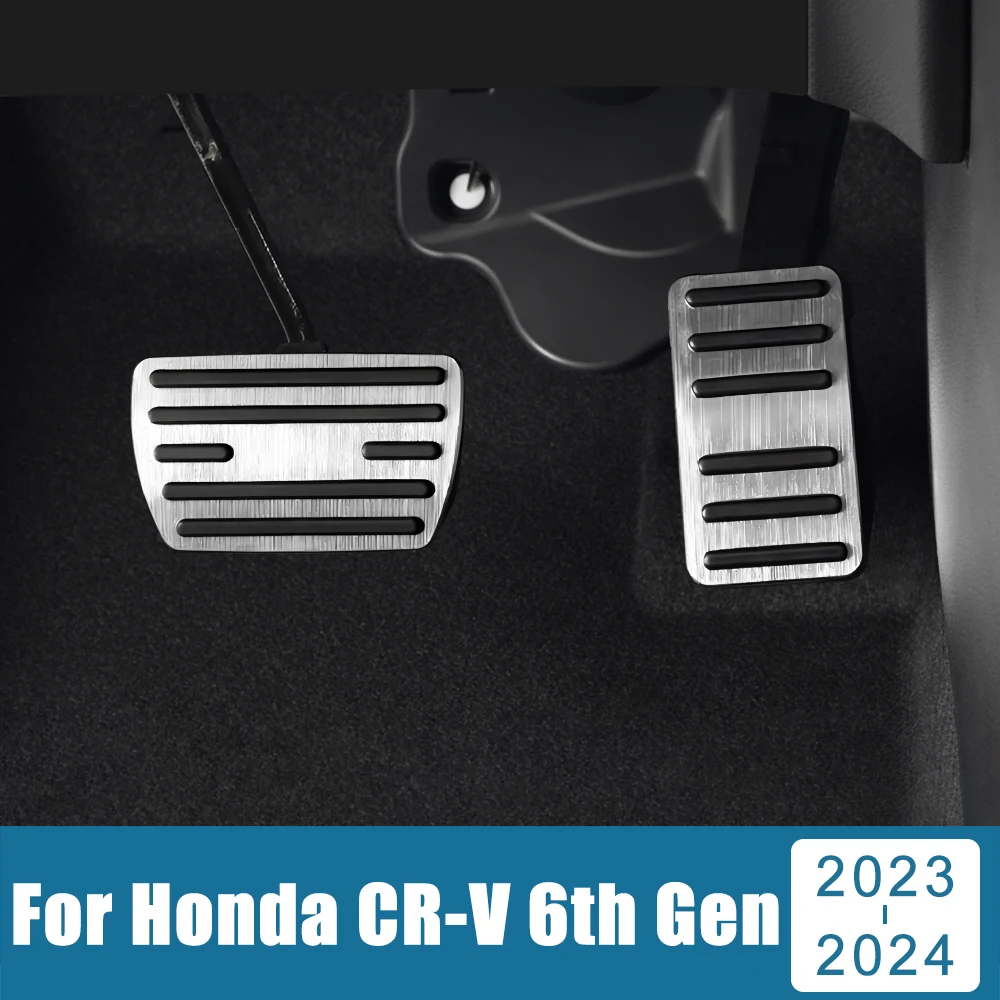 

Car Accessories For Honda CR-V 2023 2024 2025 CRV 6th Gen Hybrid Aluminum Fuel Accelerator Brake Pedals Cover Non-Slip Case Pads