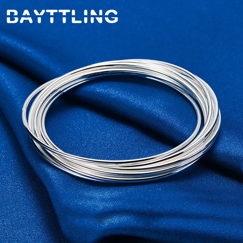 925er Sterlingsilber, 10 Kreise, exquisiter Armreif für Damen, modischer Charme, Party-Schmuck, Hochzeit, Verlobung, Geschenk