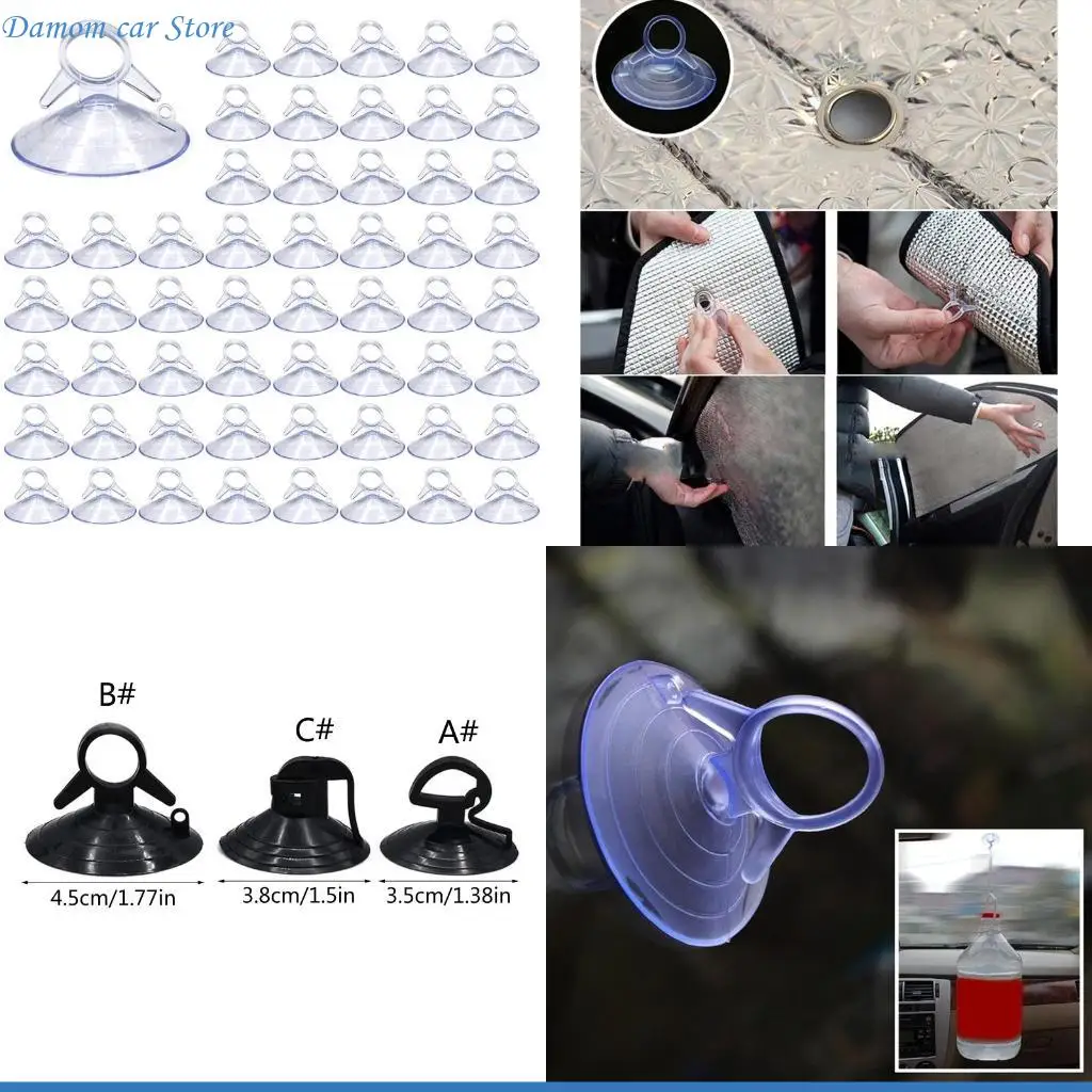 

A2UC 100 Pack Sturdy Suction Cups Tie Downs for Car Awning Camping Tarp Boat Travel