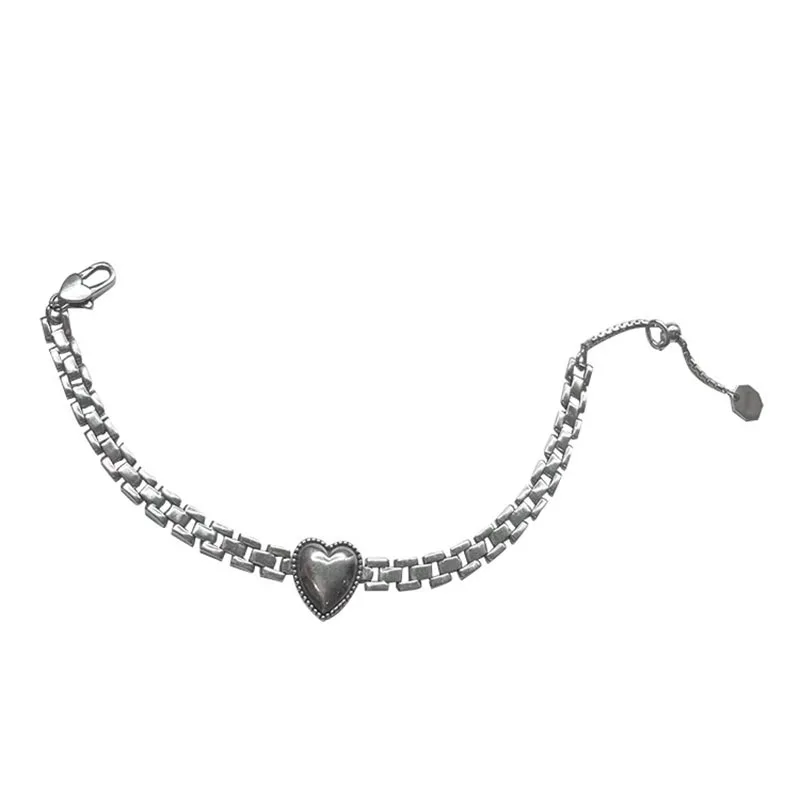 925 Sterling Silver Love Heart Bracelet for Women Gift Watch Chain Fashion Originality Design Jewelry Dropshipping