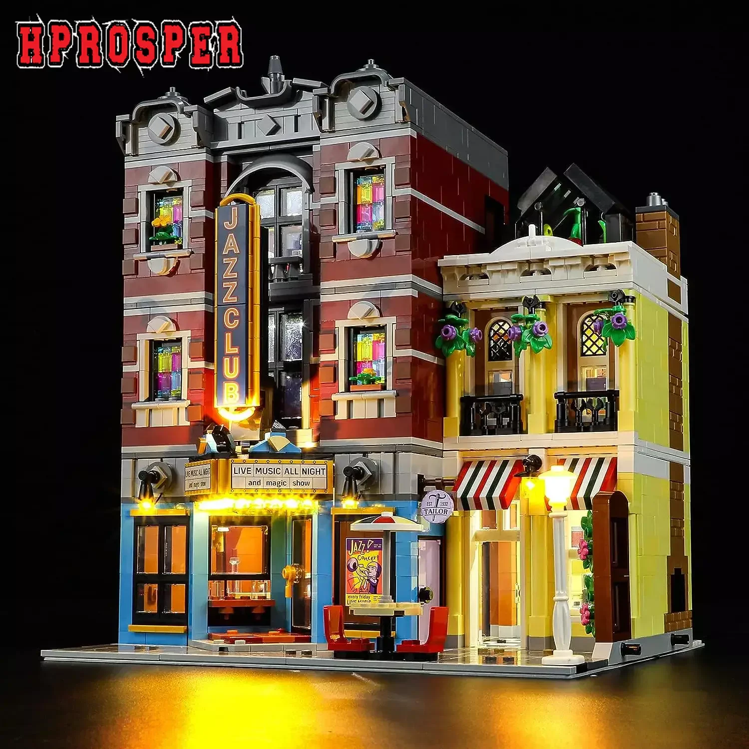 

Hprosper 5v LED Lights For 10312 Creative Expert Jazz Club Pizzeria Shop Decorative Lamp (Not Include Lego Building Blocks)