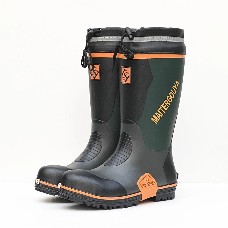 Waterproof Fishing Hunting Rain Boots, Anti Slip Sole Rubber Shoes, Men Women Hunting Hiking Working Upstream Wading Shoes