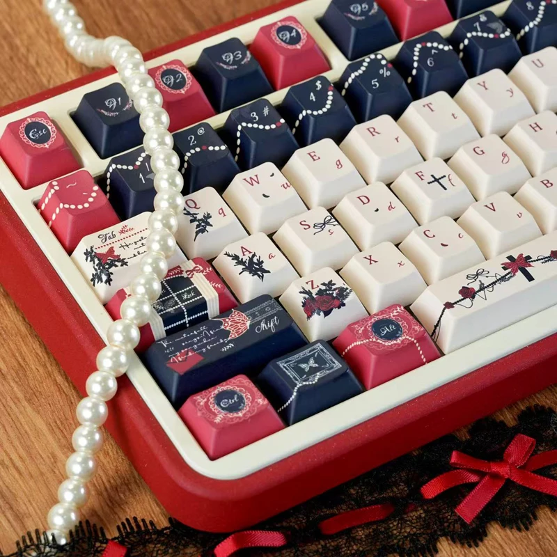 Palace Secrets Anime PBT Key cap 125-toets Vijf zijden Dye Sublimation Keycaps Cherry Profile voor MX Switches Mechanisch toetsenbord