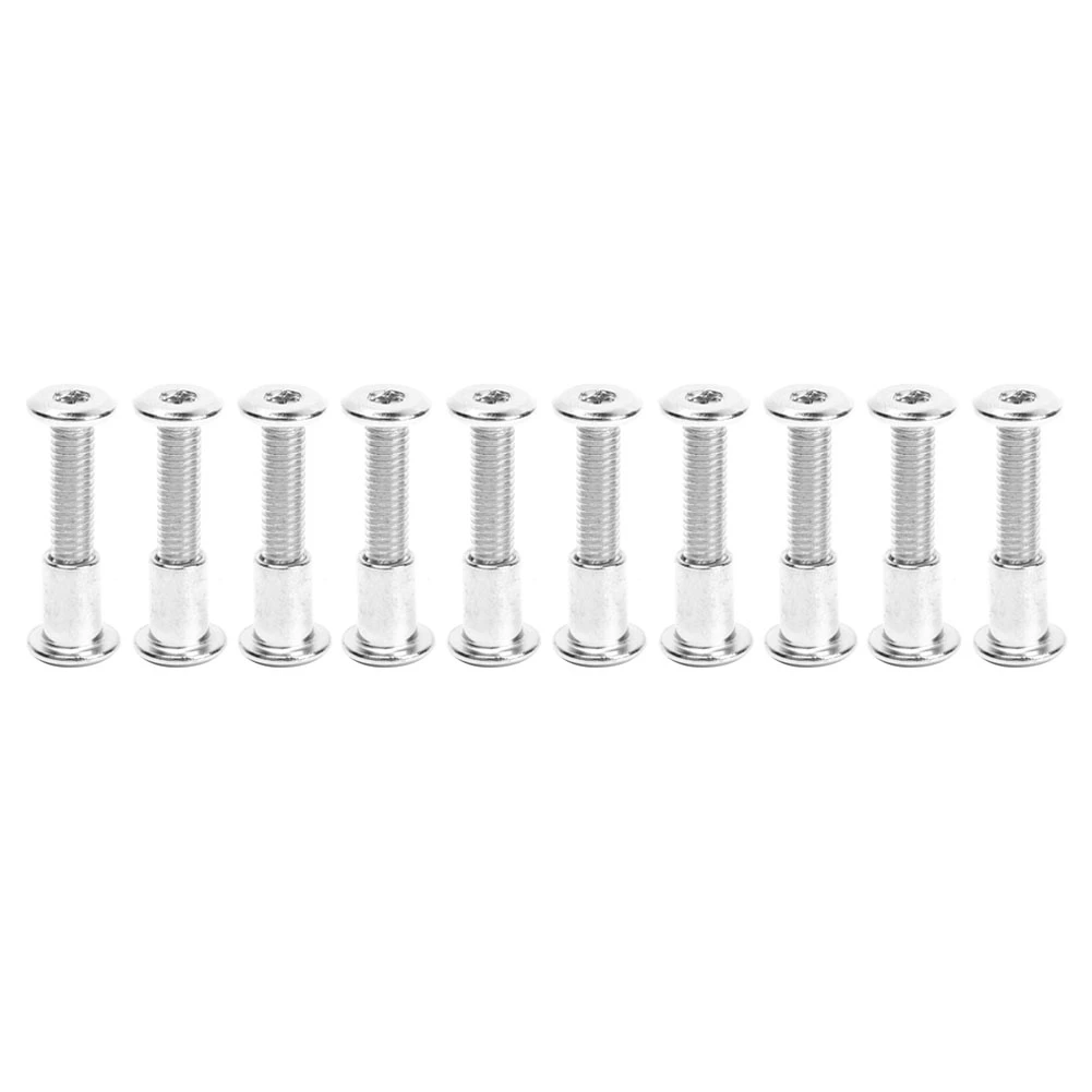 10 Pairs Hex Socket Screw Nut Kit 12mm Nickel Plated Carbon Steel Screw Nut KitM6 x 30