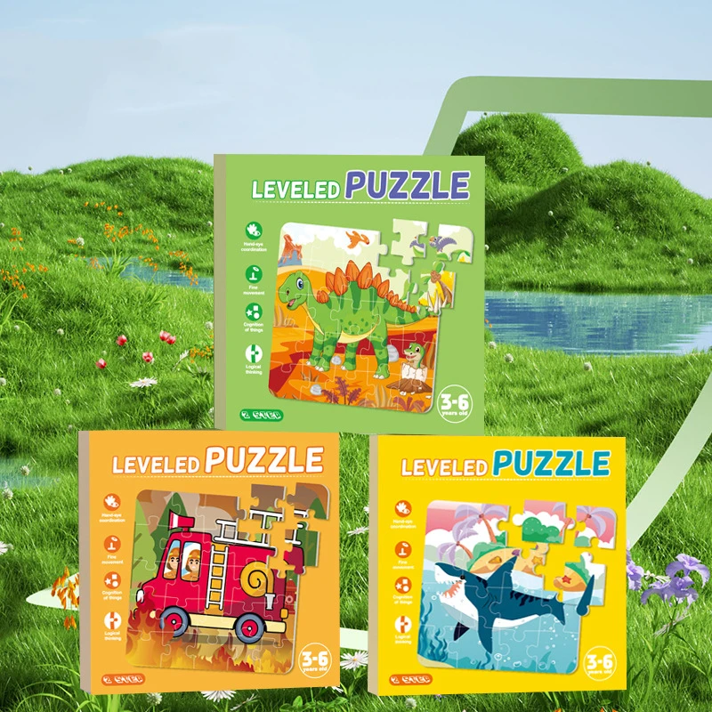 Magnetic Puzzles Games For Kids Busy Quiet Cartoon 3 In 1 Animals Jigsaw Book Montessori Baby Educational Toys Children's Gifts