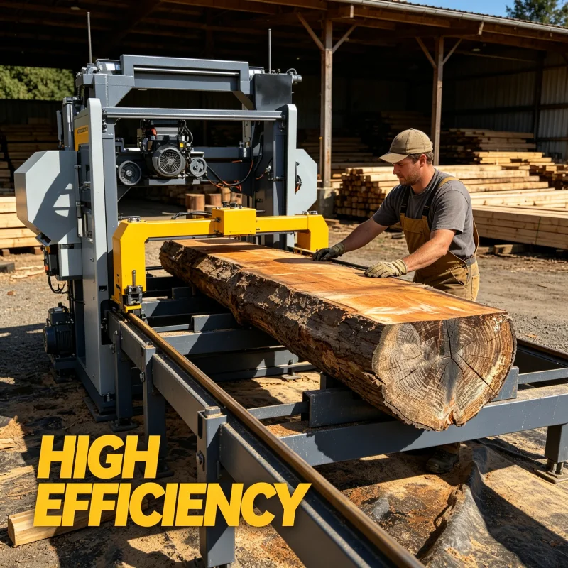 

Industrial Wood Cutting Machine Portable Band Sawmill Hydraulic Log Loading Labor Saving Sawmill Equipment Professional Wood