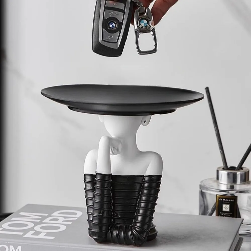 

Nordic Resin Ornaments Key Storage Trays Modern Design Living Room Decorative Sculptures and Figurines Home Decoration Luxury