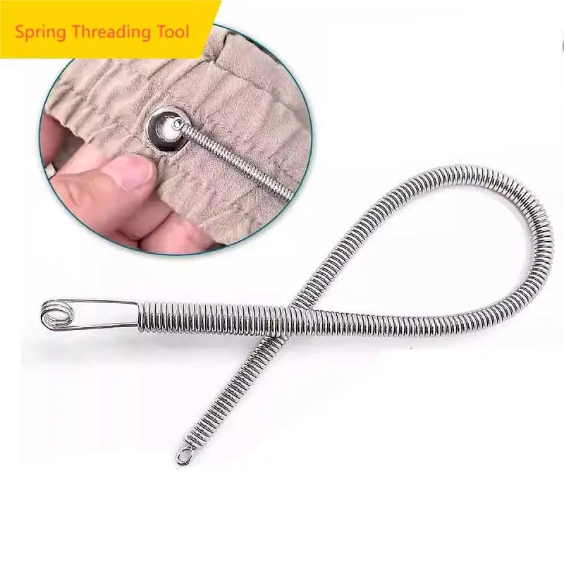 Bendable Cord Threading Spring Cord Threading Tool Eyelet Threader Clothes Elastic Lace Threading Spring