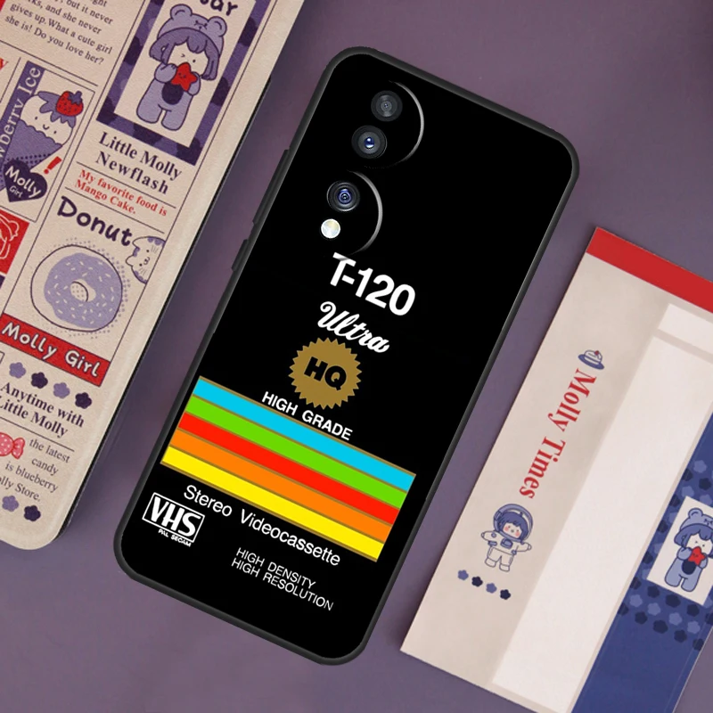 حافظة شريطية ريترو VHS لهاتف Honor Magic 7 Lite 5 6 Pro Honor 200 Pro 50 70 90 X9b X9a X8b X8a X8 X9 X9c