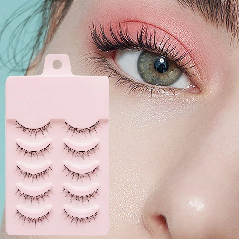 Natural 5 Pairs Professional Makeup Lashes Wispy False Eyelashes Korean Style Free shipping Cosplay Soft New Manga Beauty