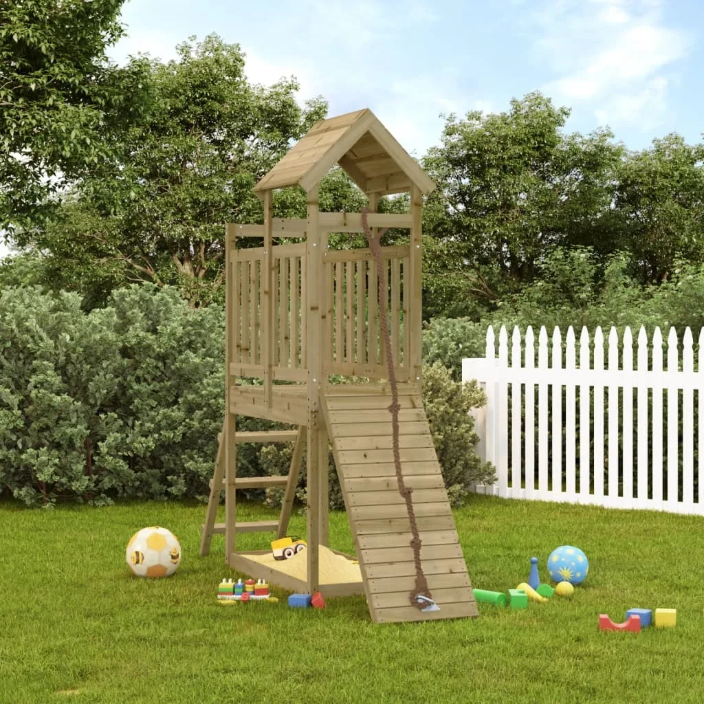 Pine Wood impregnated climbing wall Playhouse