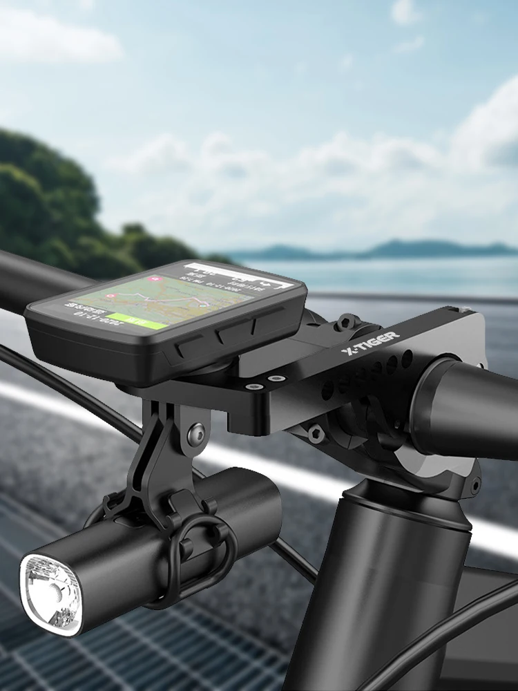 X-TIGER uchwyt na komputer rowerowy uchwyt na kierownicę roweru ze stopu aluminium do kamery Garmin Bryton GoPro kamera sportowa uchwyt na latarkę