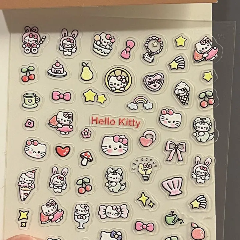 

Kawaii Cartoon Kittys Cat Nail Stickers Water Cup Notebook Phone Decorative Stickers Children's Birthday Gifts Peripherals