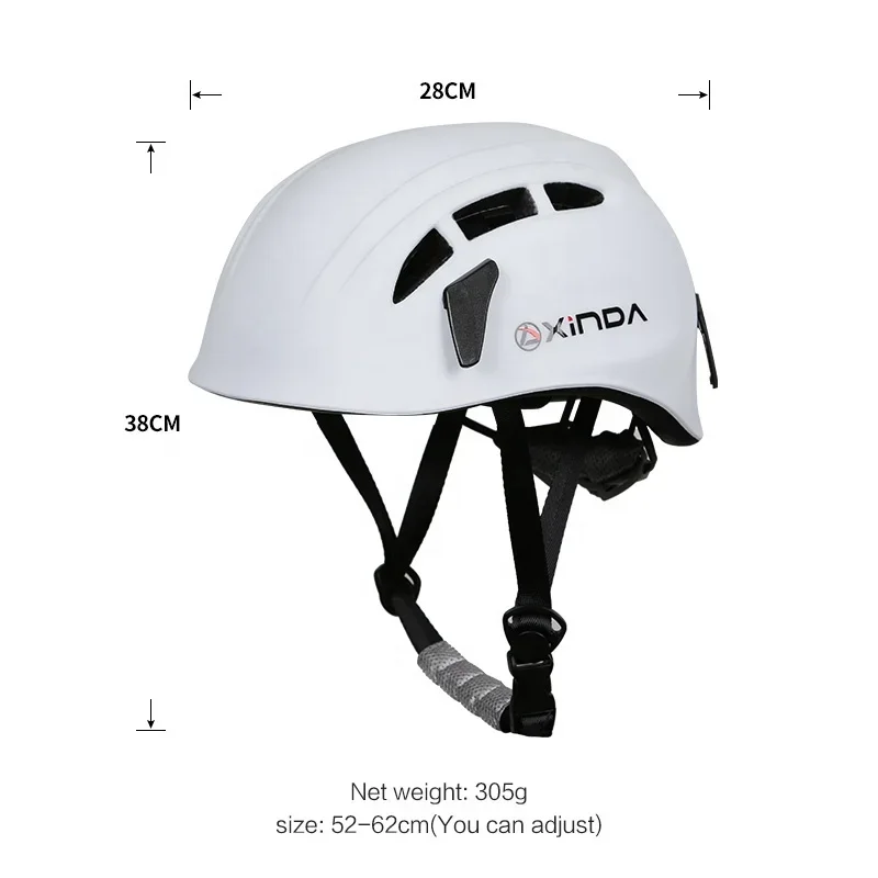 XINDA outdoor sports  rock climbing helmet safety helmet ABS comfortable lightweight white