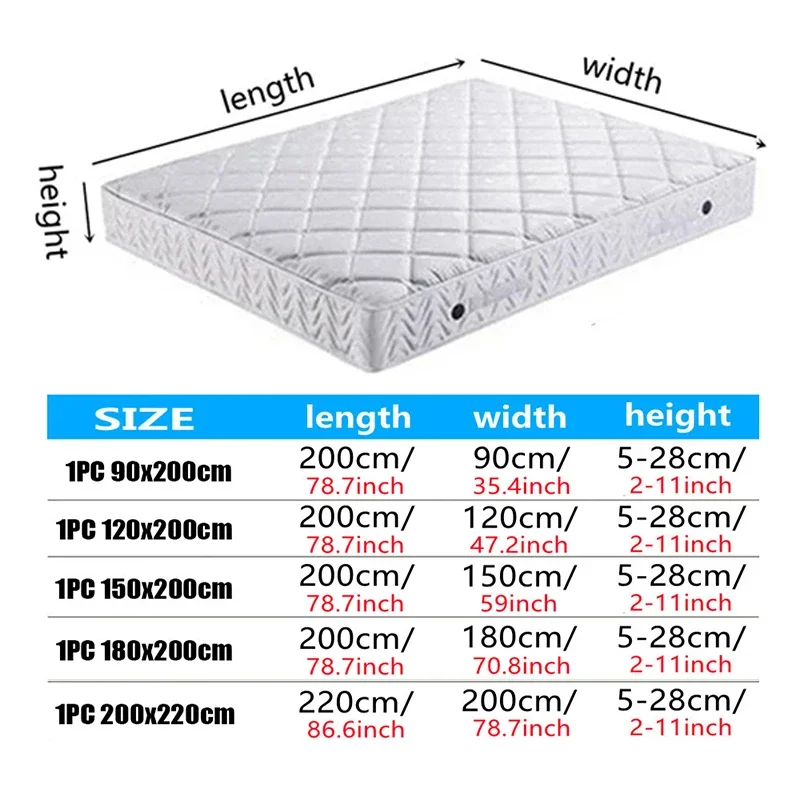 1PC Extra Thick Mattress Cover Quilted Embroidered Bed Cover Single/Large/Extra Large Mattress Mattres Cotton Sheet Fitted Sheet