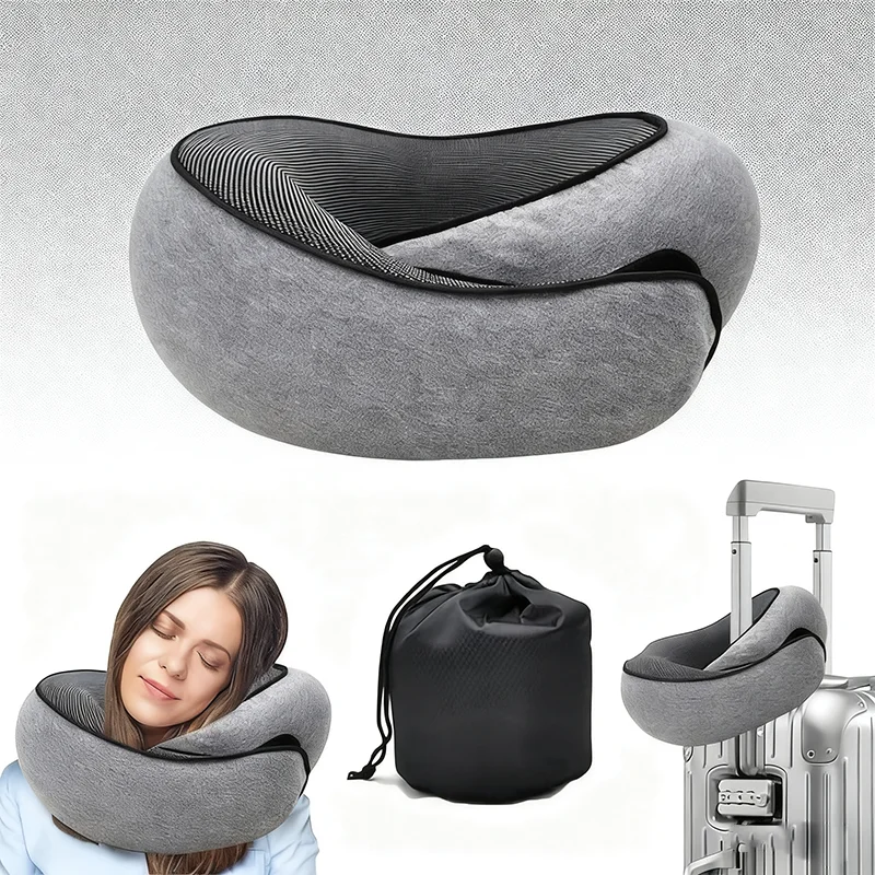 

Подушка для шеи в виде улитки — дорожная подушка, с мягким дизайном поддержки, подходит для сна, автомобиля, поезда, офиса и домашнего использования