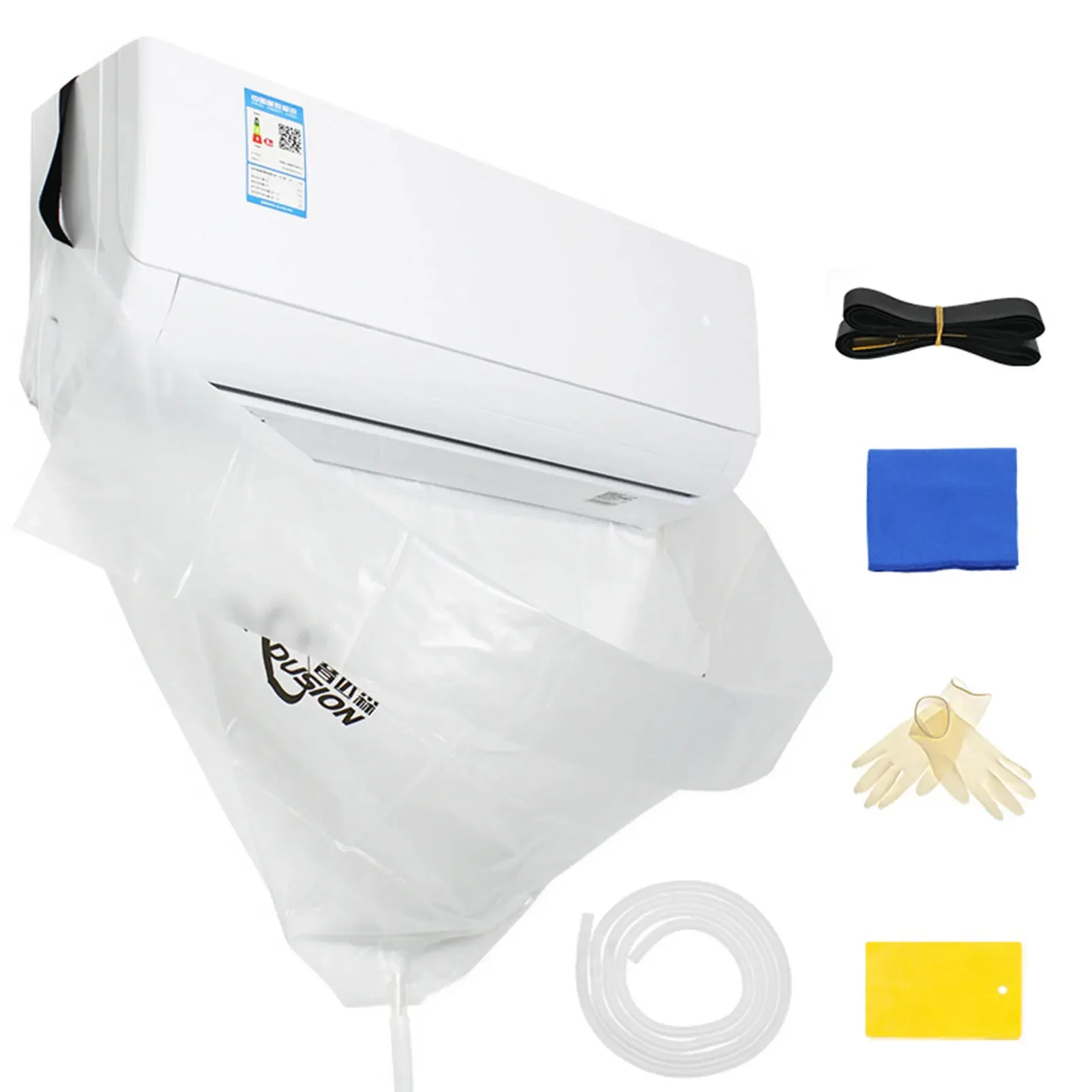 Hanging Air Conditioner Waterproof Cleaning Cover Dust Wash Protector Cleaner Toos Receiving Water Pipe Gloves Accessories Set