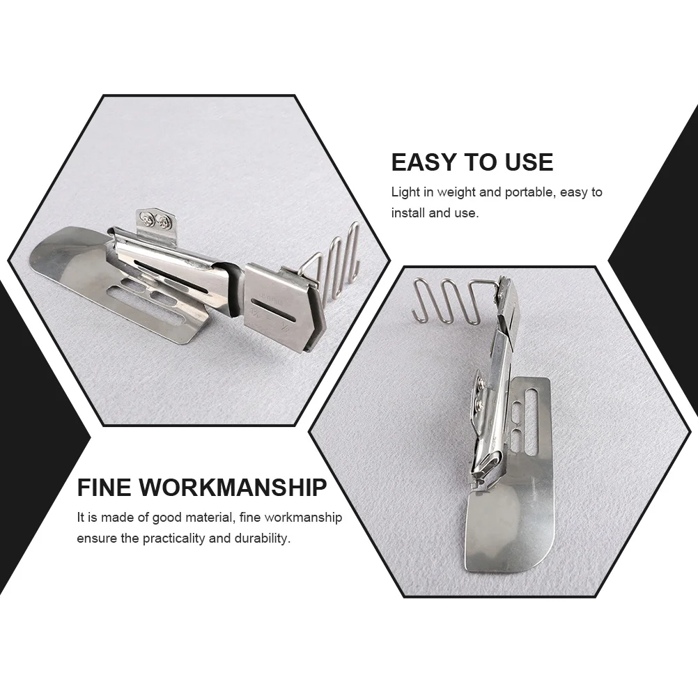 Stainless Steel Double Fold Angle Binder Sewing Machine Binding Attachment Edging Device For Overlock Hemming Industrial Use