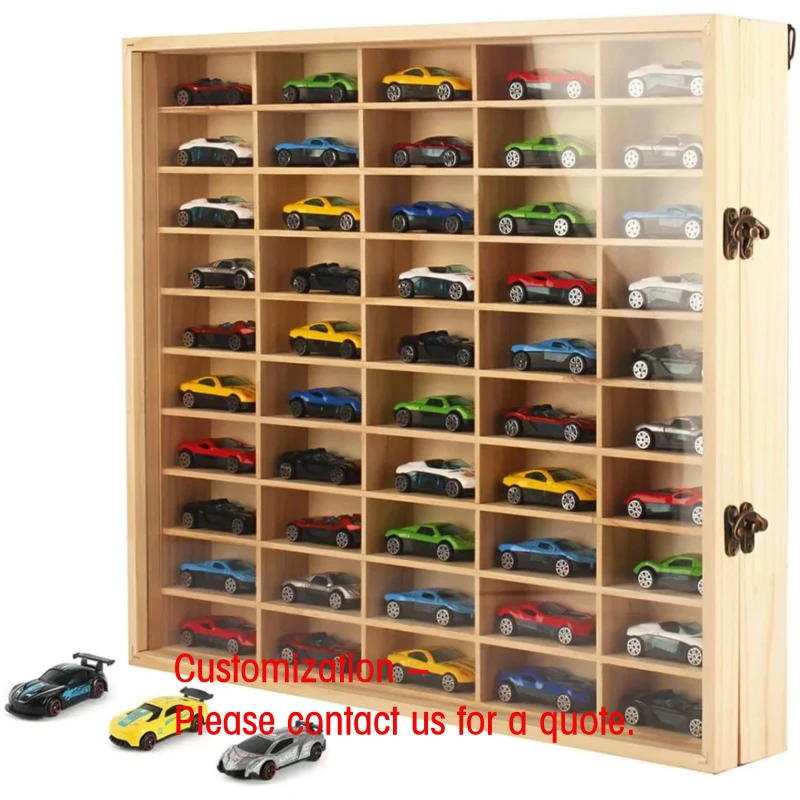 

custom.Modern 1/64 Scale Wooden Color Acrylic Model Car Display Wall Mountable with 50 Solid Living Room