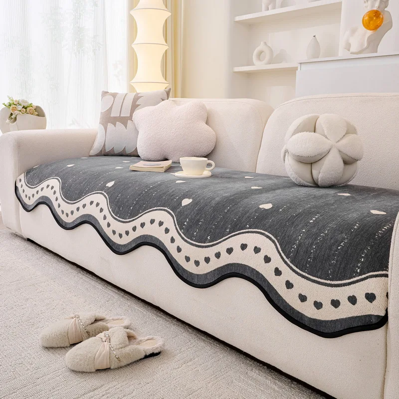 

Необычные чехлы для диванов из синели, четырехсезонные универсальные чехлы для диванной подушки, пылезащитное полотенце для дивана для домашнего декора гостиной