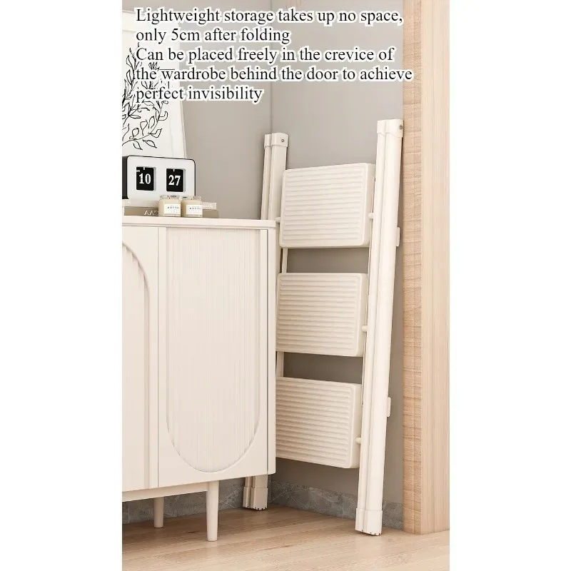 Folding flower stand ladder Household multi-functional herringbone ladder Two-step ladder Indoor portable ladder Stool image 4