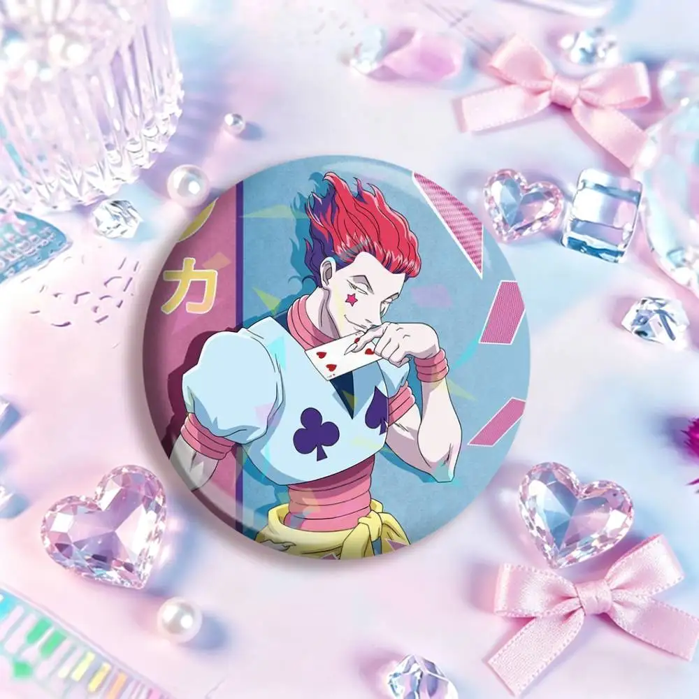 Anime H-Hisoka  Laser Badge Creative Pins Brooch for Decor Gifts Fans Collect Easter decorations