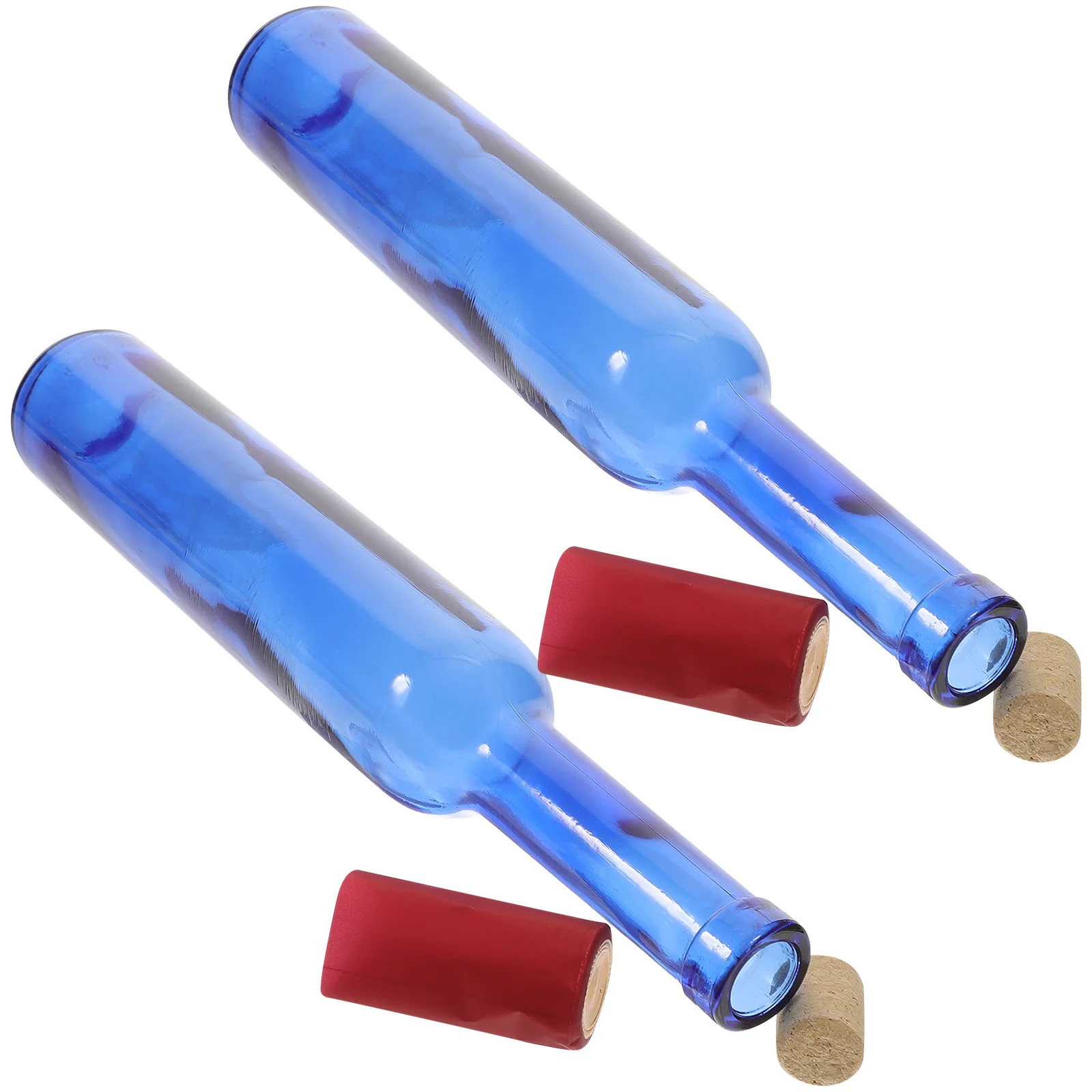 

2Pcs Empty Wine Bottles Glass Reusable Transparent for Grape Juice Drinks Decor Vase DIY Craft Projects Home Restaurant Bar