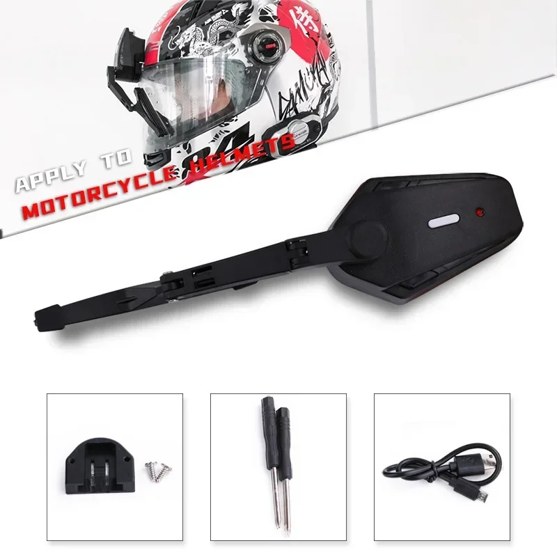 Universal Motorcycle Helmet Electric Wiper Motor Kit Helmet Windshield Wiper IP5 Waterproof, 2 Gears Compatible with Most Visor