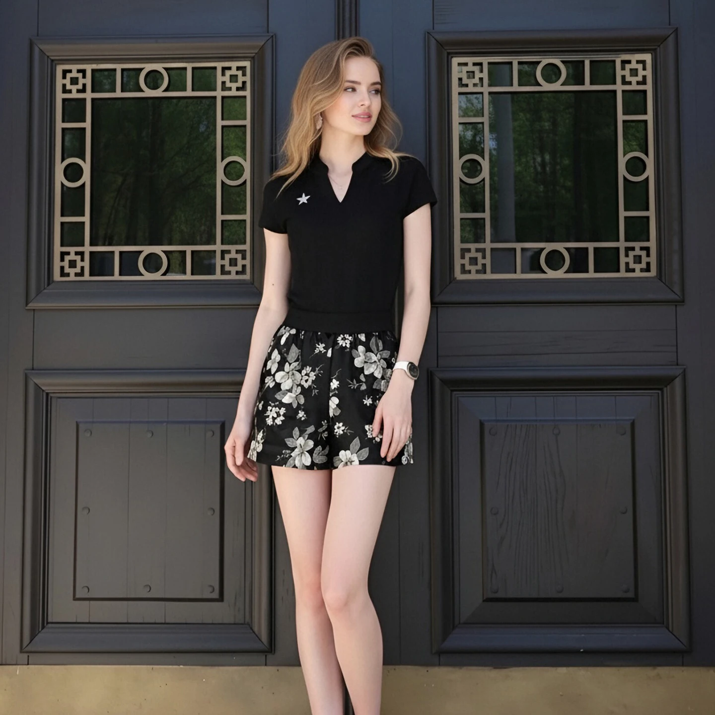 

S-XXL 2026 Summer Women New Sports Suits Female Short-sleeved Pullover Tops + Ice Silk Casual Shorts Ladies Two-piece Sets