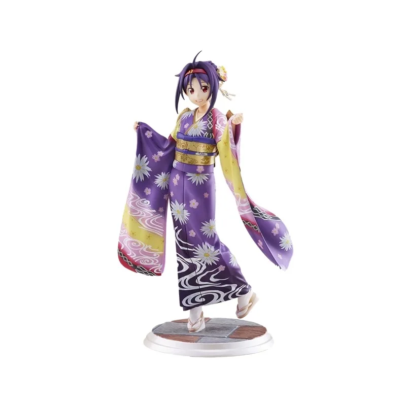 Original 22CM 2022 Japanese  Sword Art Online Konno Yuuki kimono PVC  1/7 Ver Anime Figure  Collectible Model Toys For Boys